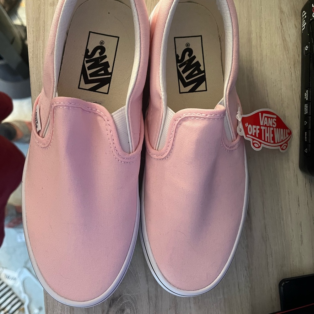 Light pink VANS slip ons